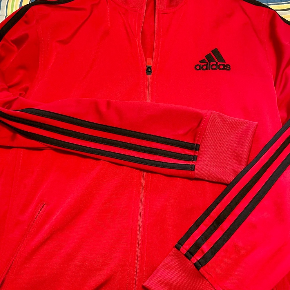 Adidas Men's Vibrant Red Track Jacket